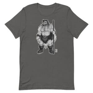 ADAM LIKES BEARBARIANS - GREYSCALE - Bobo Bear Unisex t-shirt